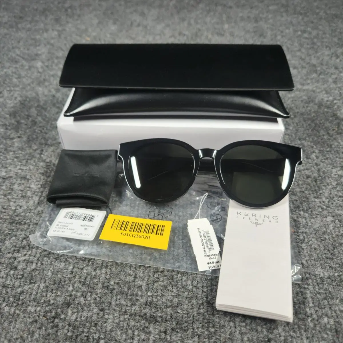 Saint Laurent SL M25K Black Round Sunglasses Ysl Luxury 56mm