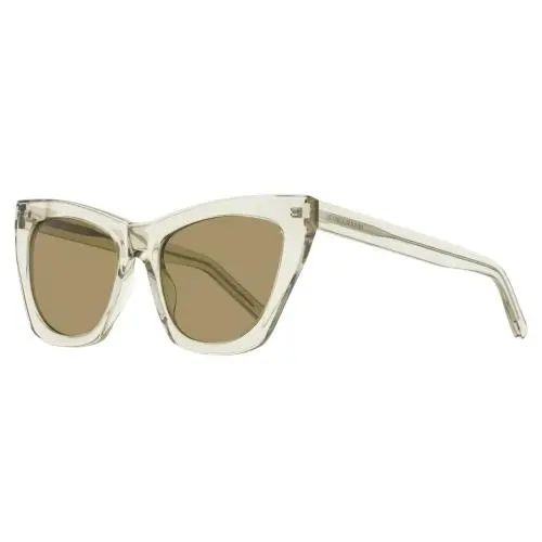 Saint Laurent Kate Cat Eye Sunglasses SL 214 032 Transparent Beige 55mm