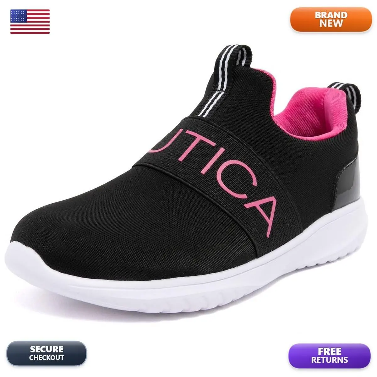 Kids Youth Athletic Fashion Sneaker Running Tennis Shoe Slip On- Boy by Nautica