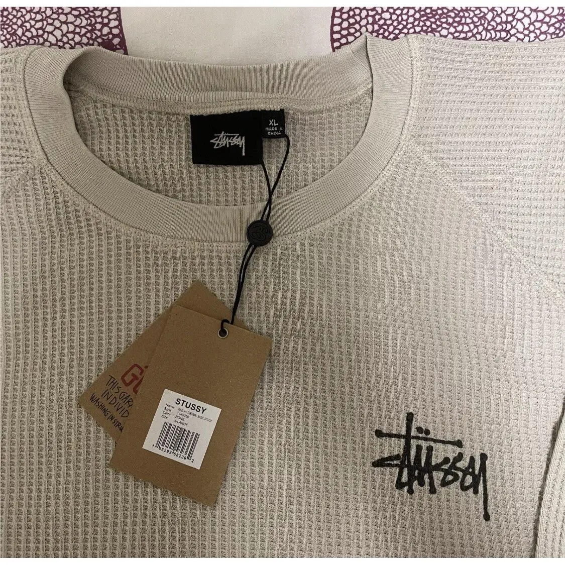 Stussy  clothing - Stussy Raglan - Raglan - Bone 0