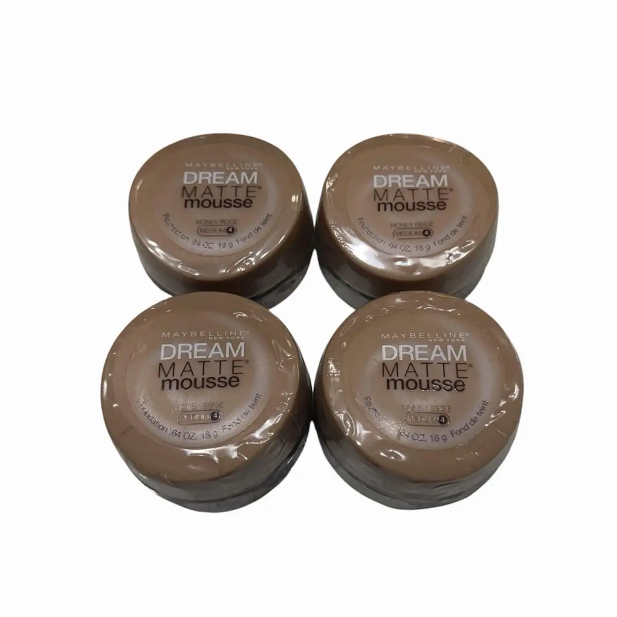 Lot of 4 Maybelline Dream Matte Mousse Foundation Honey Beige Medium 4