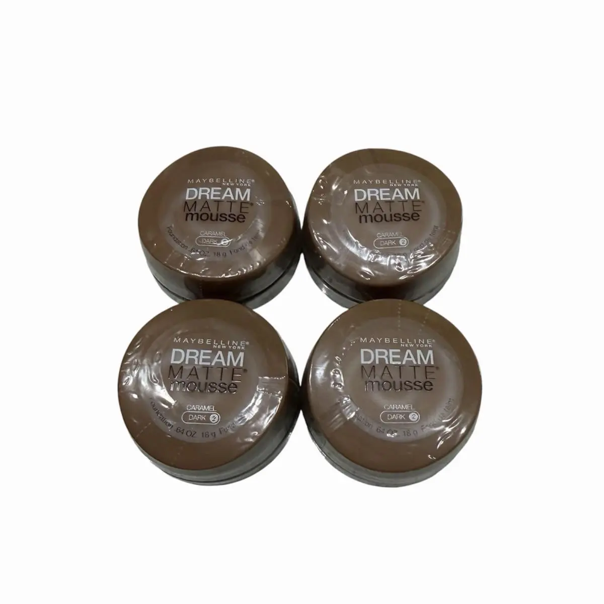 Lot Of 4 Maybelline Caramel Dark 2 Dream Matte Mousse Foundation New