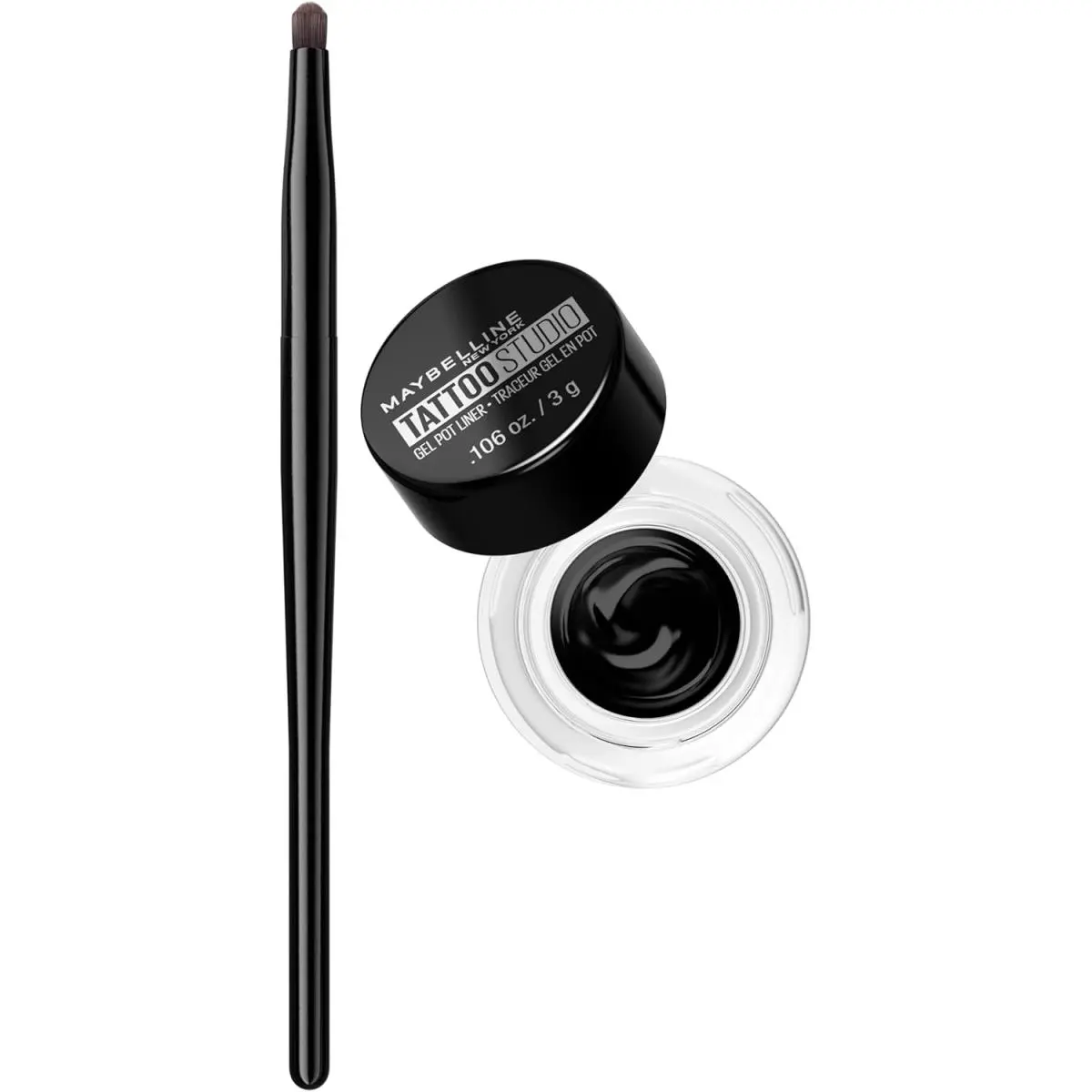 4 Pack Maybelline Eyestudio Lasting Drama Waterproof Gel Eyeliner Blackest