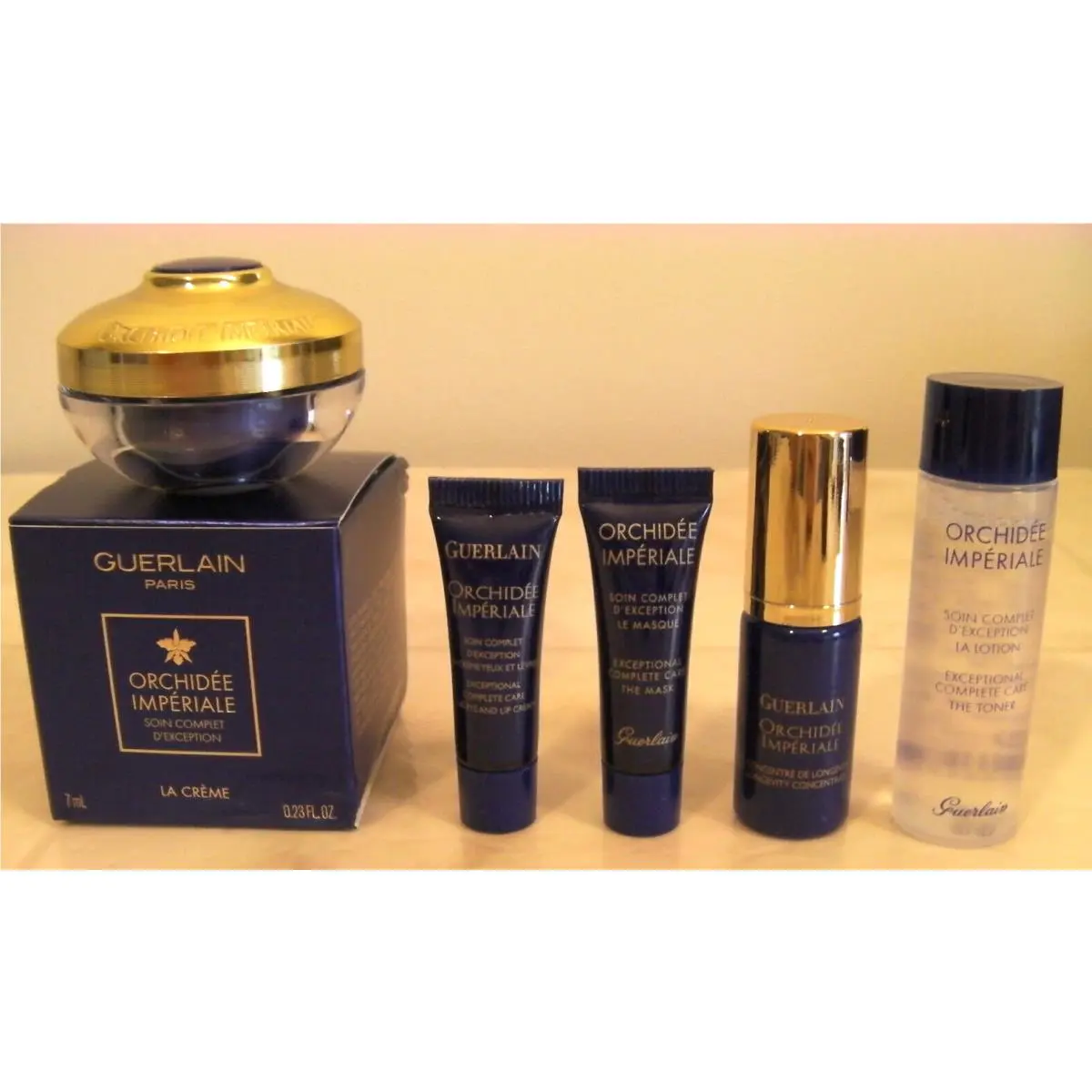 Guerlain Paris Orchidee Imperiale Skin Care 5 Pcs Travel Size