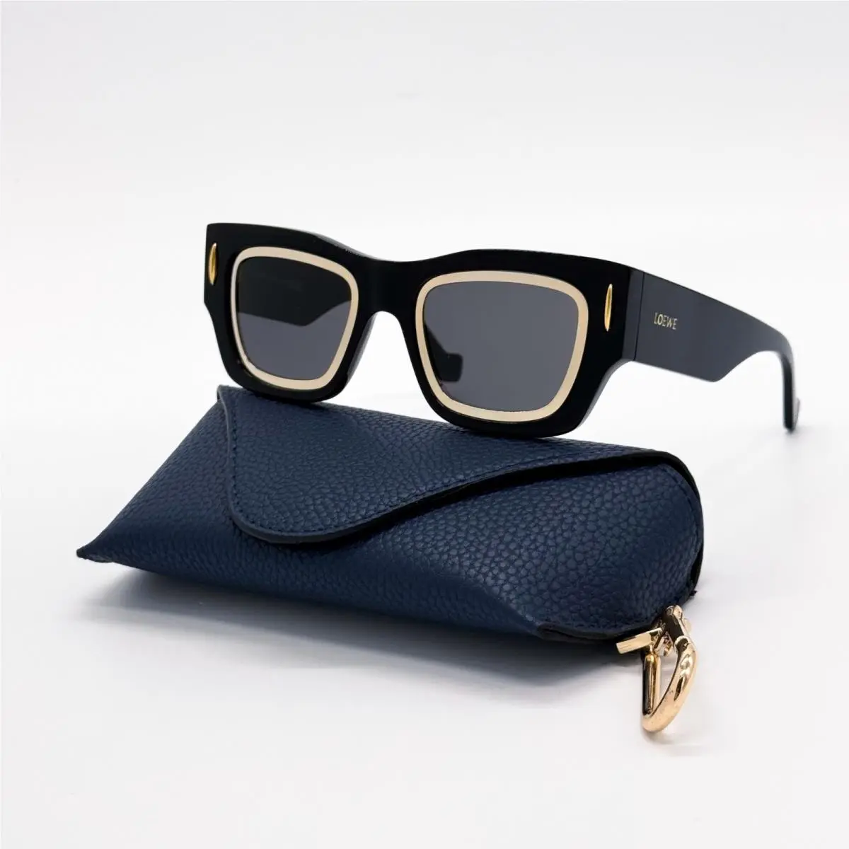 Loewe LW40168I 01A Black Geometric Women Sunglasses