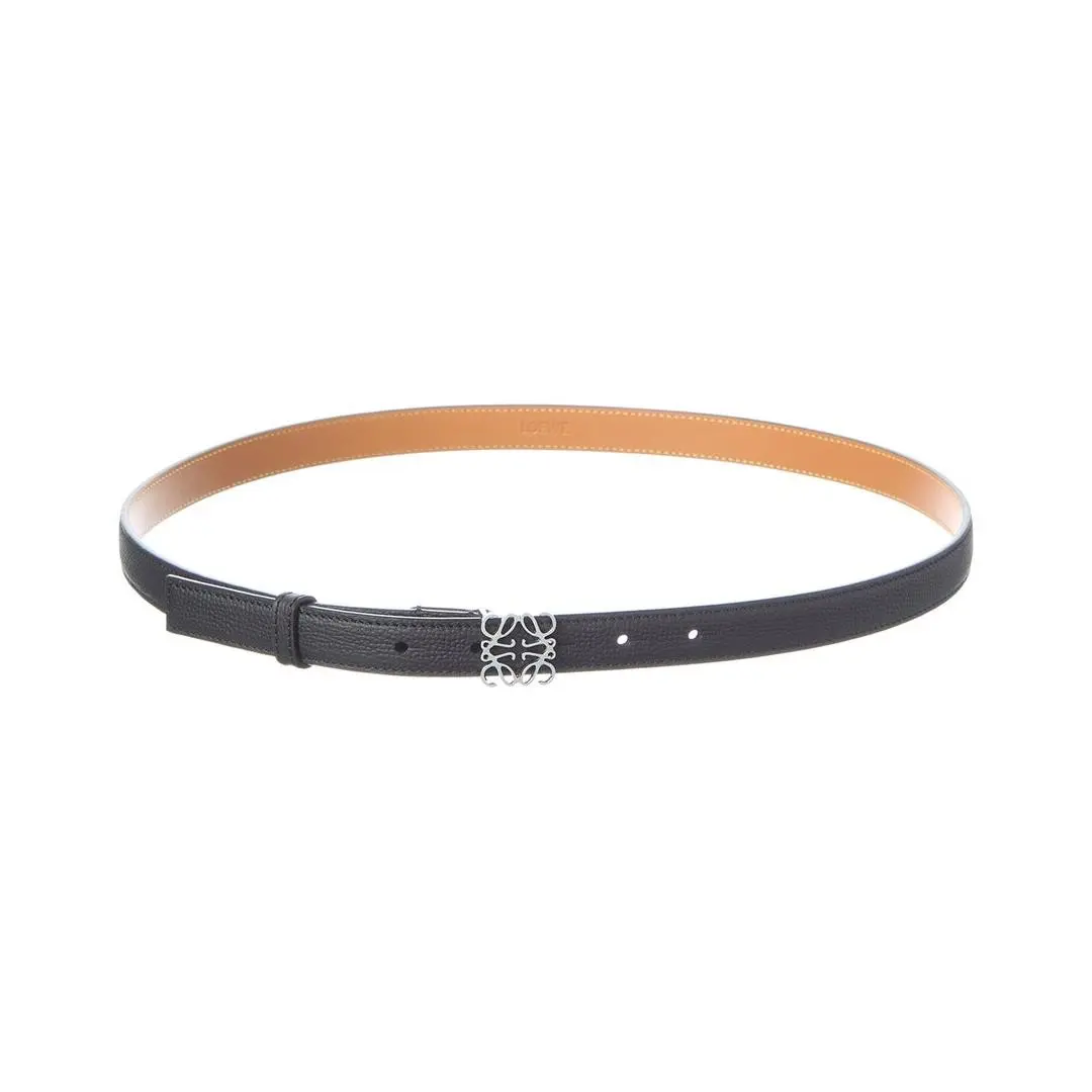 Loewe Anagram Cube Leather Belt Women`s Black 95