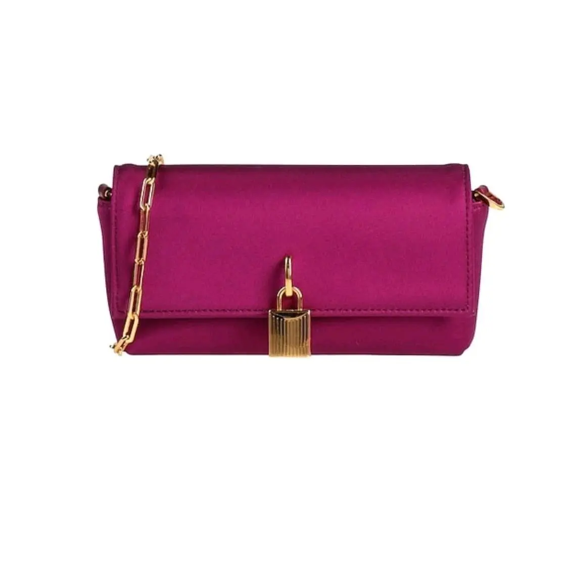 Monogram Mauve Satin Bag w/ Chain Strap by Tom Ford
