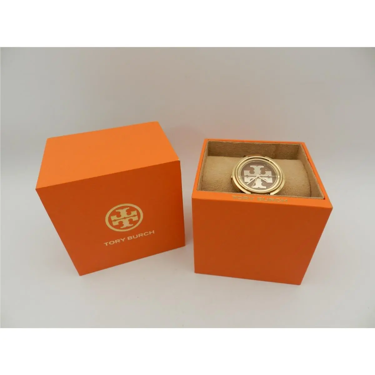 Tory Burch Women`s The Miller Luggage Leather Strap Watch 36mm TBW6201