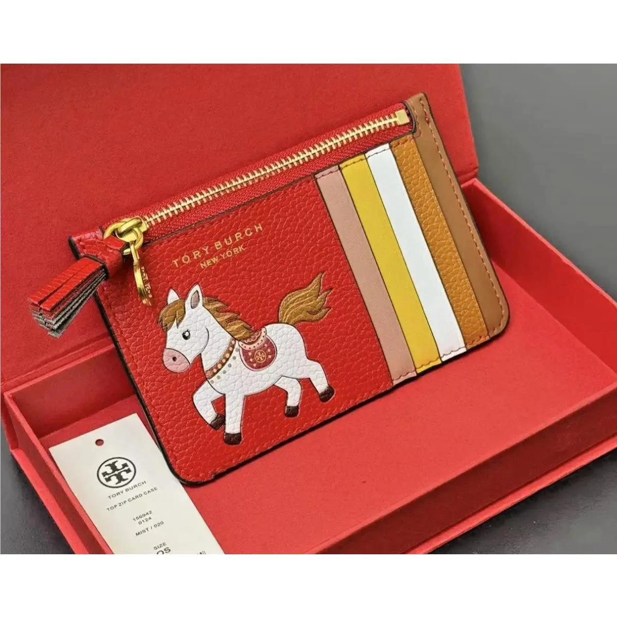 Tory Burch 2026 Year of The Horse Limited-edition Leather Card Coin Pouch