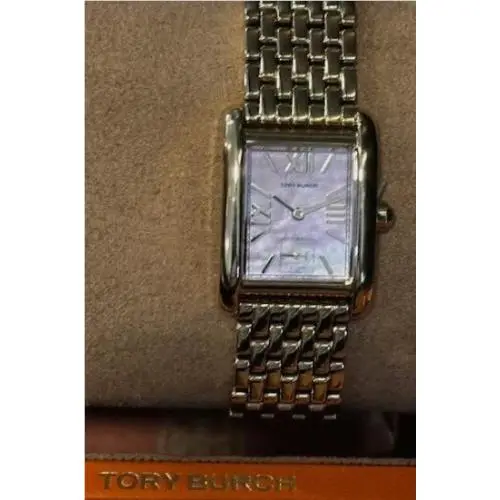 Tory Burch The Eleanor Gold Tone Stainless Mop Bracelet Watch 25mm TBW1077