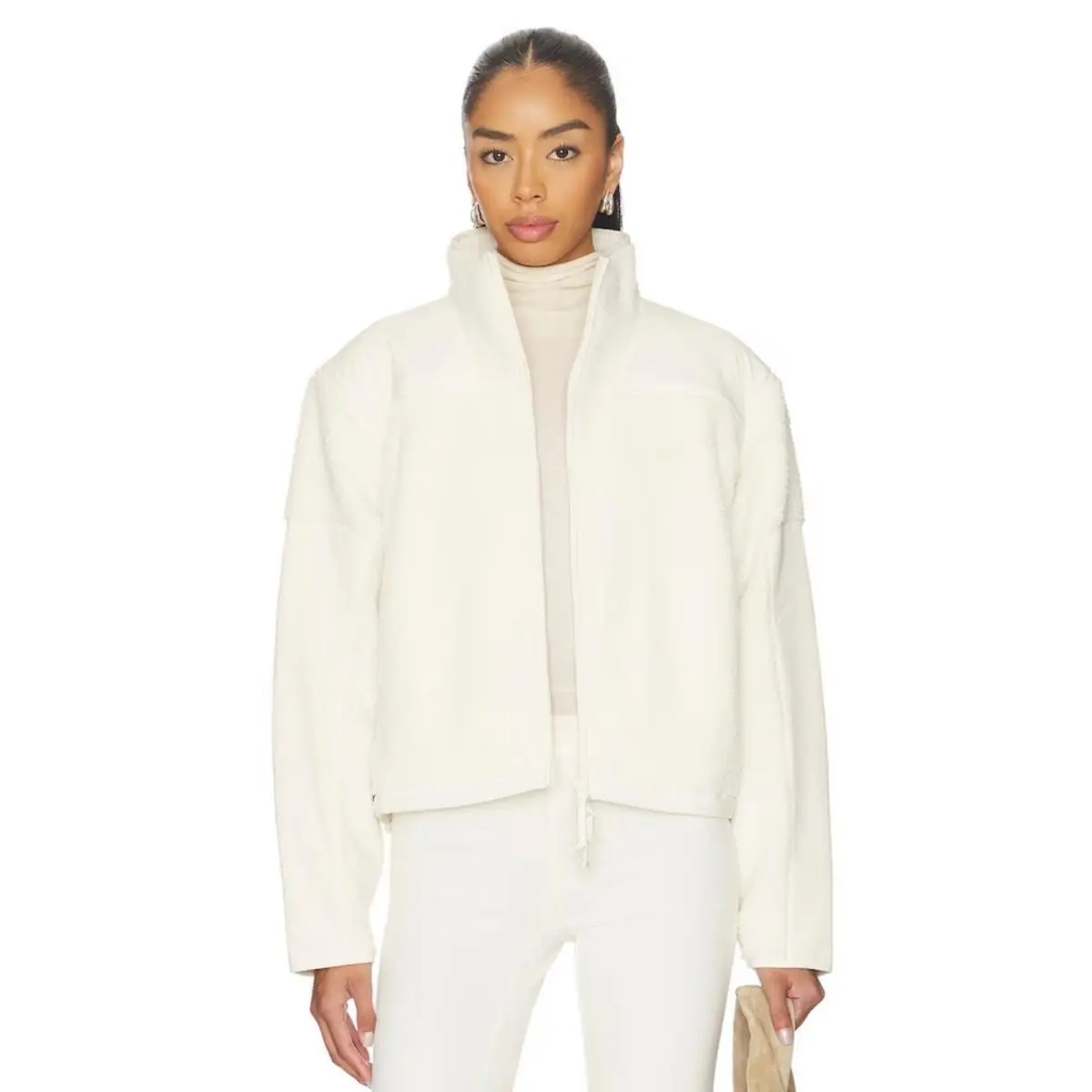 Skims Teddy Boxy Zip Up Jacket Ecru XL Gorpcore Streetwear Cozy Minimalist