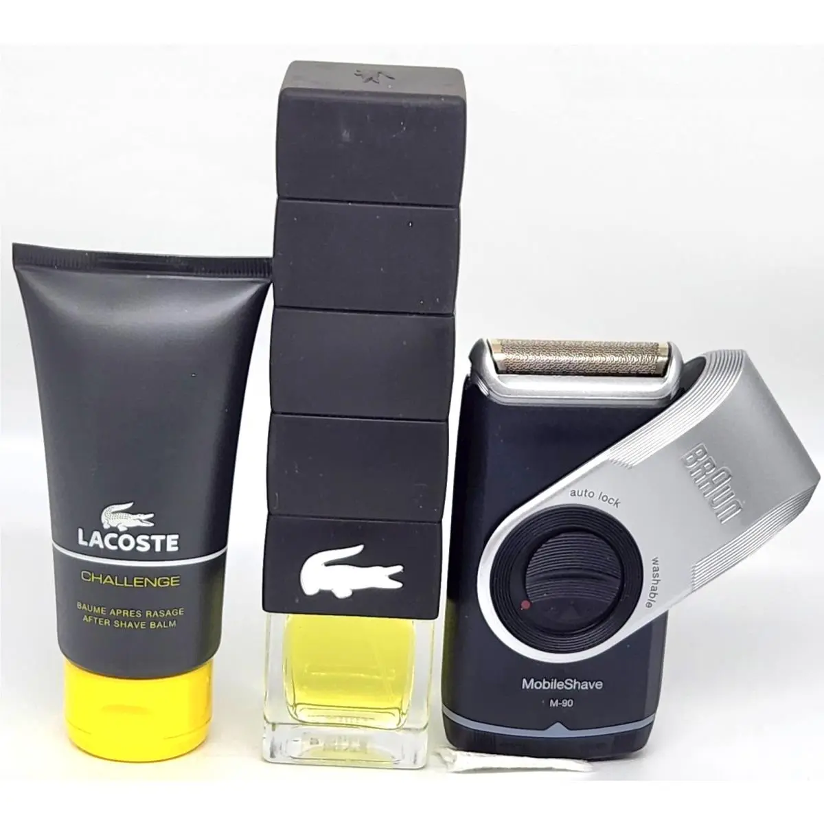 Challenge Pour Homme 3 Pcs Gift Set Spray 3 oz 2.5 oz A/sh Balm Unbox by Lacoste