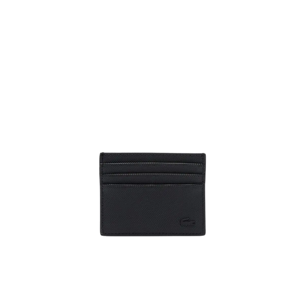 Men`s Classic Coated Canvas Card Holder Black One Size Black by Lacoste