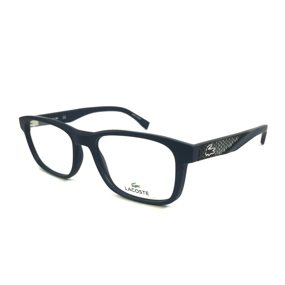 Eyeglasses Frames L2842 424 Matte Navy Blue Rectangle Full Rim 55-17-150 by Lacoste