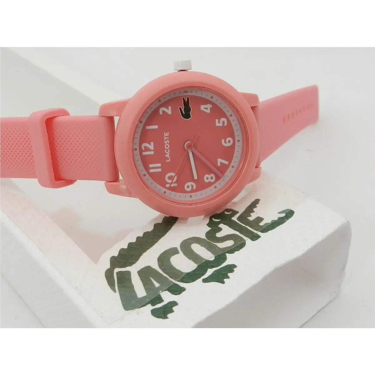 Kids L.12.12 Pink Silicone Strap Watch 32mm by Lacoste