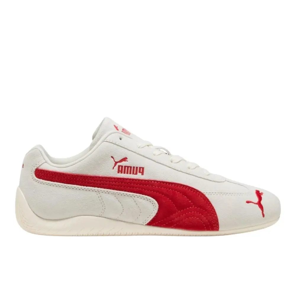 Puma Speedcat Og Lace Up Womens Off White Red Sneakers Casual Shoes 40098649