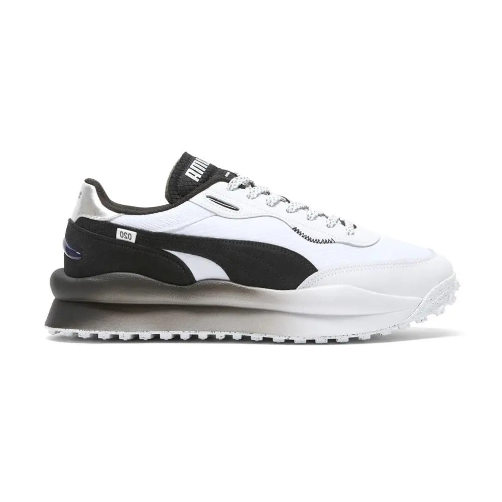 Style Rider Zinc Lace Up Mens White Sneakers Casual Shoes 40347101 by Puma