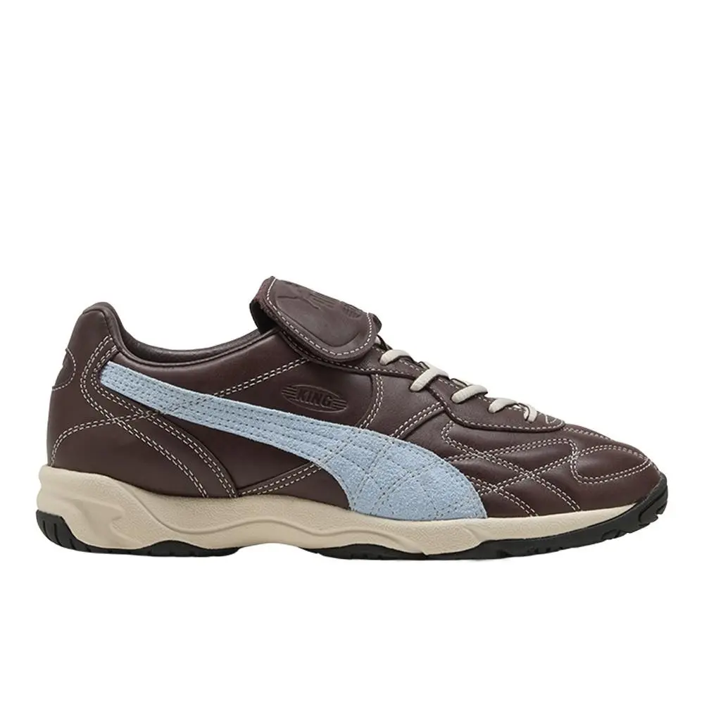Puma King Indoor Mix Lace Up Mens Brown Sneakers Casual Shoes 40534302