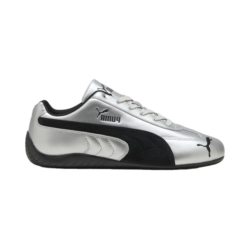 Puma Speedcat Metallic Lace Up Mens Silver Sneakers Casual Shoes 40368901