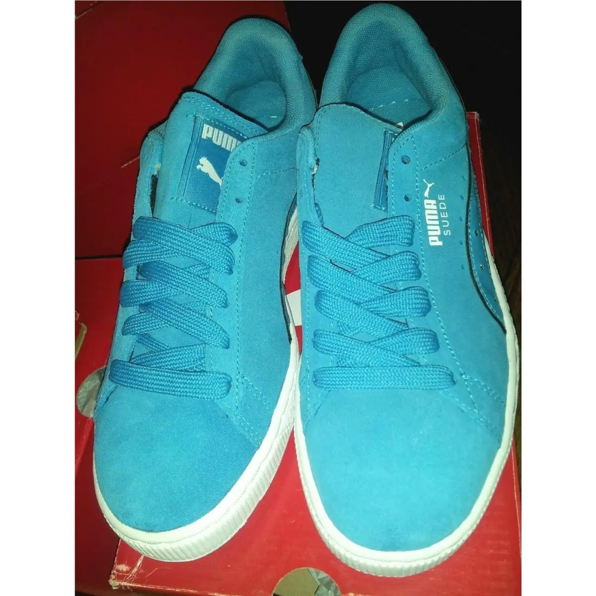 Women`s Suede Classic LD Fashion Sneakers Hawaiian Ocean White Size 8.5 by Puma