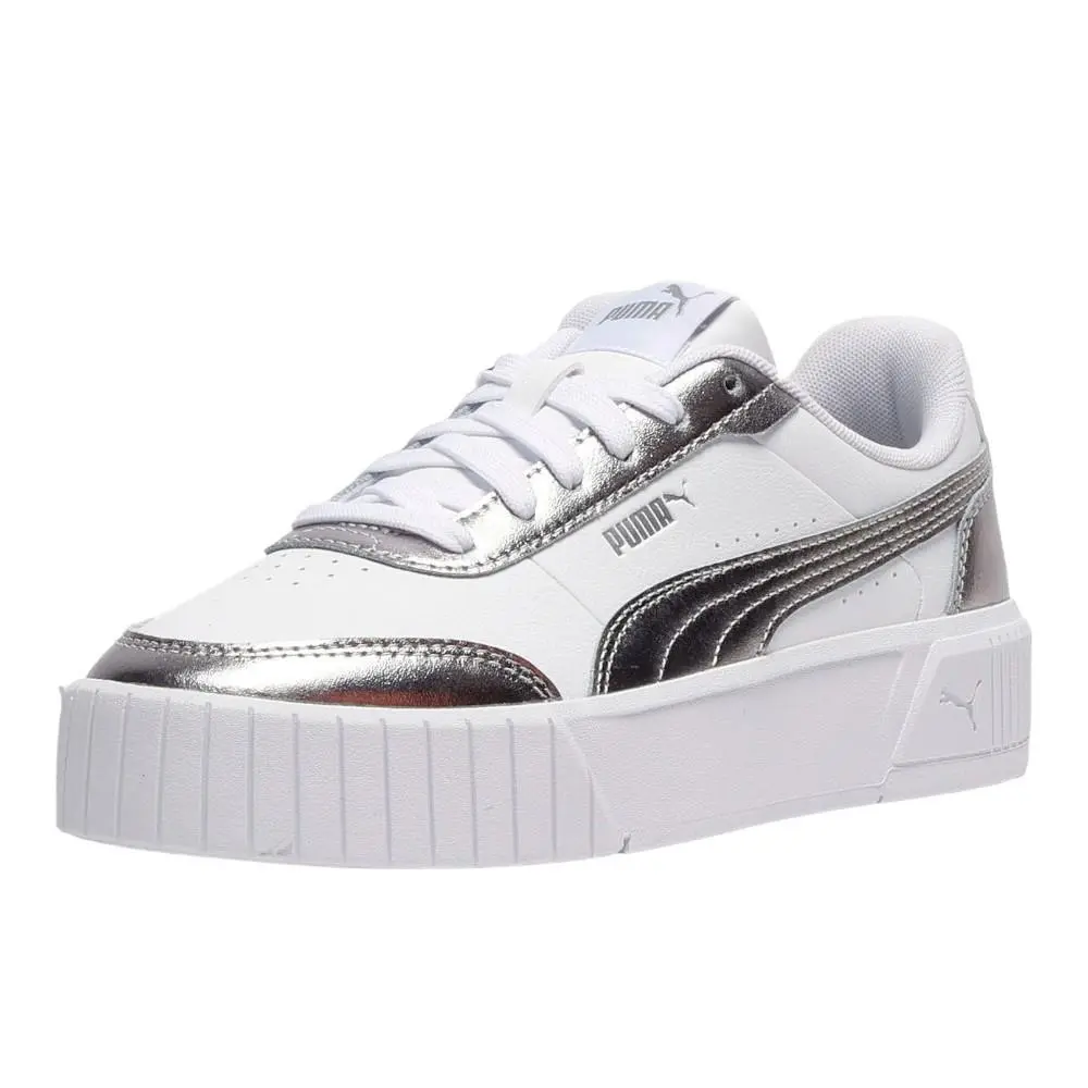 Puma shoes - PUMA Carina Mia Metallic Lace Up - 40569701 - Silver, White 0