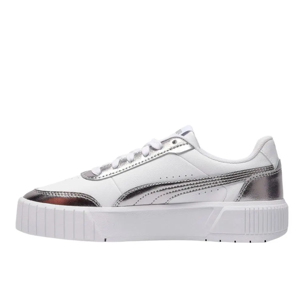 Puma shoes - PUMA Carina Mia Metallic Lace Up - 40569701 - Silver, White 1