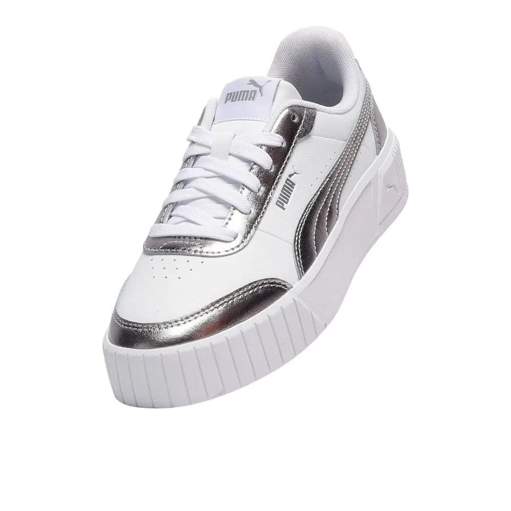 Puma shoes - PUMA Carina Mia Metallic Lace Up - 40569701 - Silver, White 11
