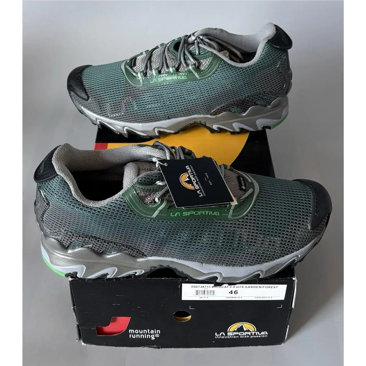 La Sportiva Wildcat 2.0 Gtx Trail Shoes — w/ Box — Men 12.5 — Garden/forest