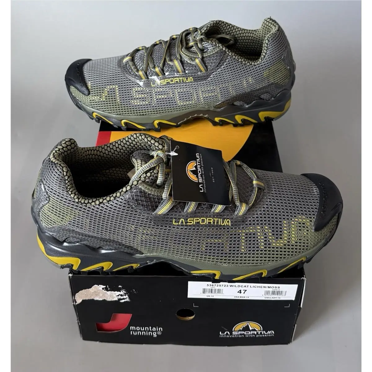 La Sportiva Wildcat Trail Running Shoes — w/ Box — Men’s 13 — Lichen/moss