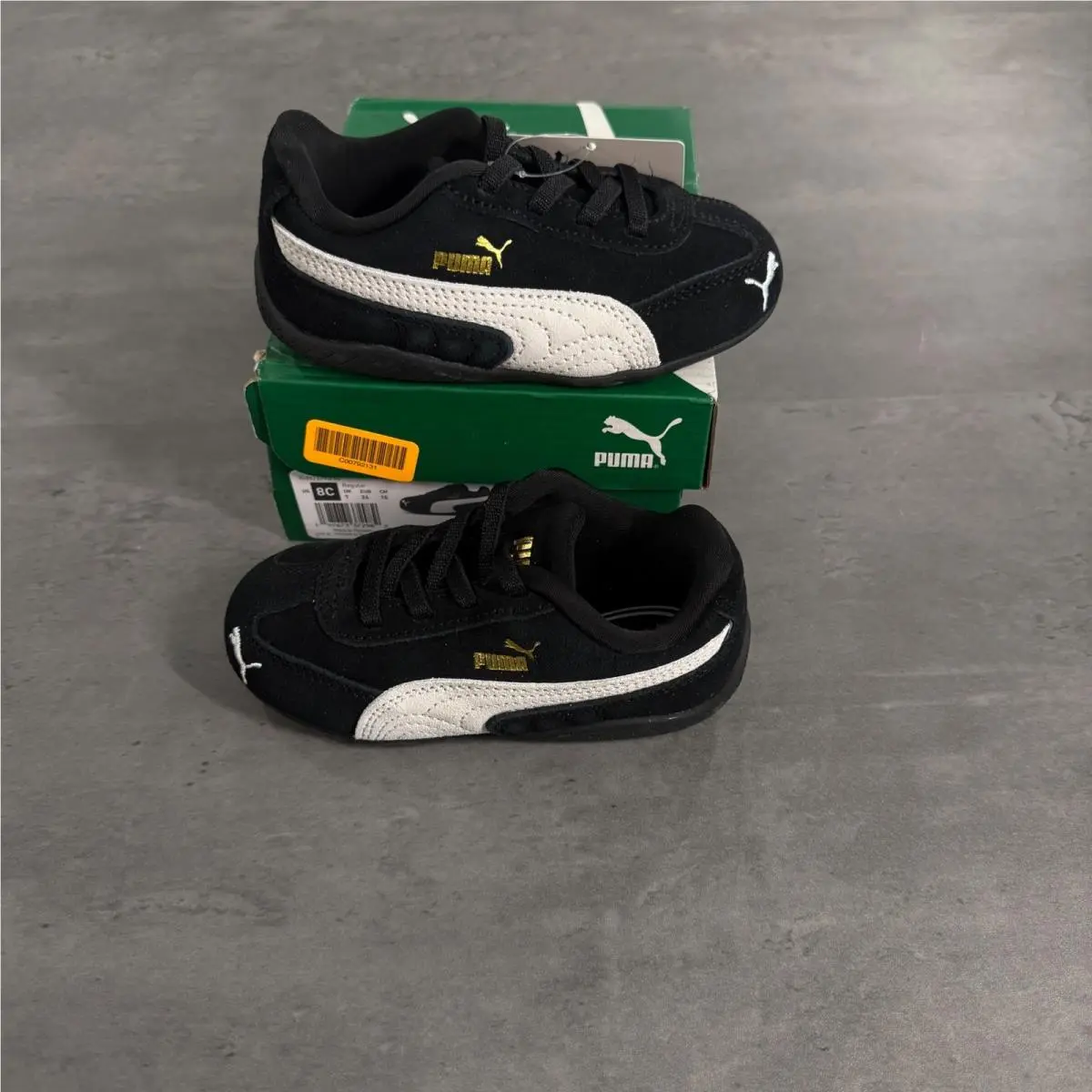 Speedcat OG AC Toddler Kids 8C Black White Gold Racing Sneakers 401700 01 by Puma