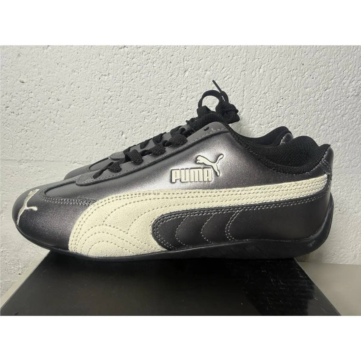 Speedcat Casual Shoes Women`s Size 7.5 Black White 405357-02 by Puma