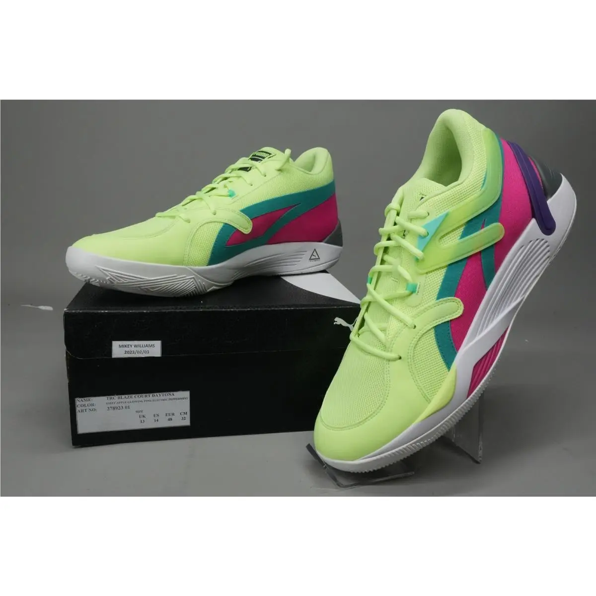 Trc Blaze Court Daytona Shoes Mens Size 14 Mikey Williams Sample 378923-01 by Puma