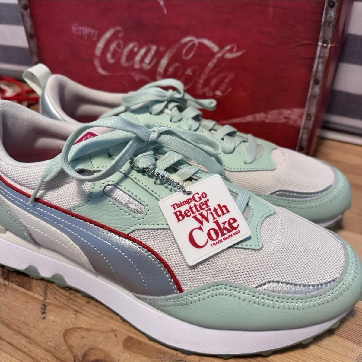 Coca-cola Rider FV Mens Sportswear Shoes White 387217-01 Mens Size 10.5 by Puma