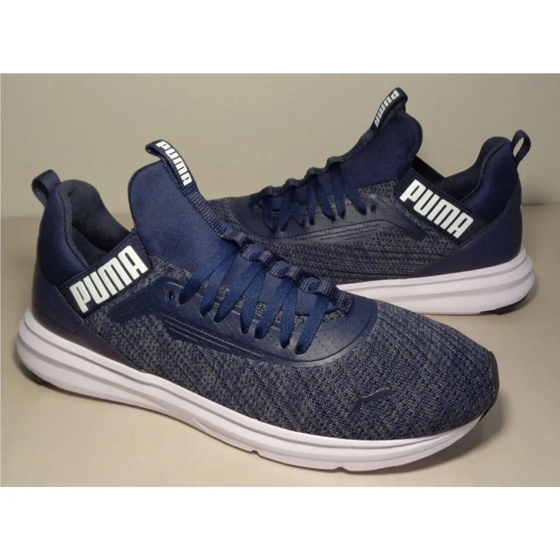 Size 11 M Enzo Beta Woven V3 Blue Sneakers Men`s Shoes by Puma