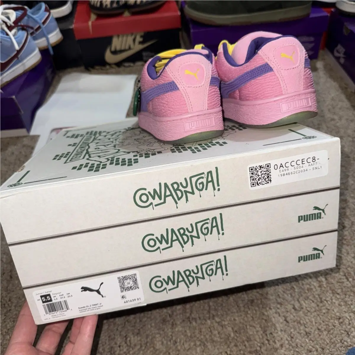 Size 5.5 - Teenage Mutant Ninja Turtles x  Suede XL 2 Big Kid Krang Lep by Puma