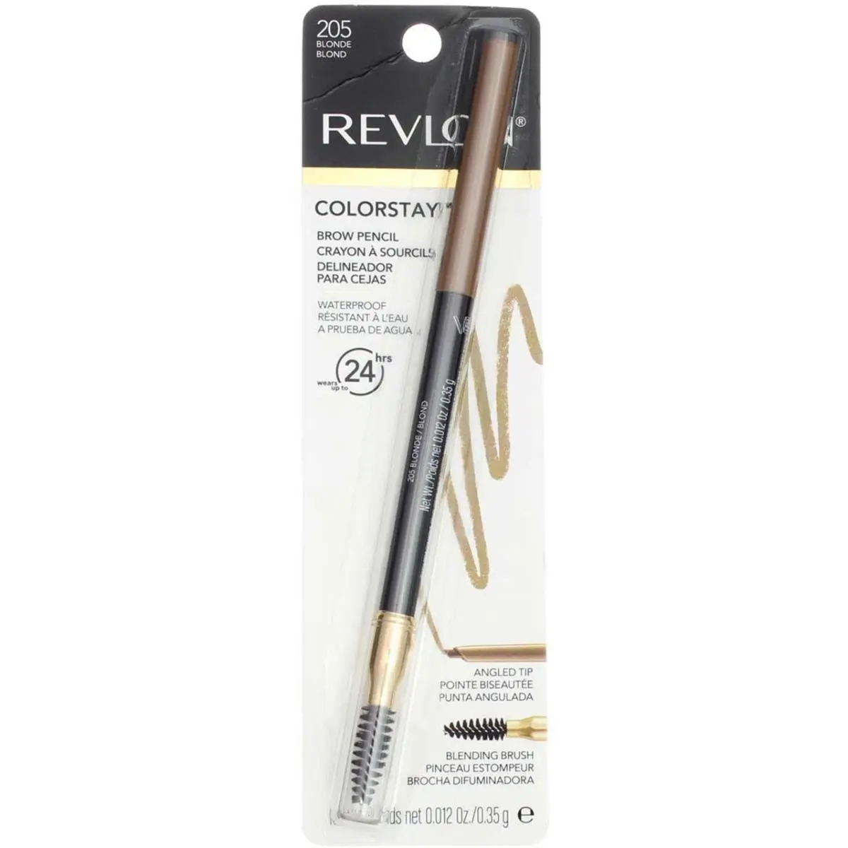 4 Pack Revlon Colorstay Waterproof Brow Pencil Blonde 205 0.012 oz