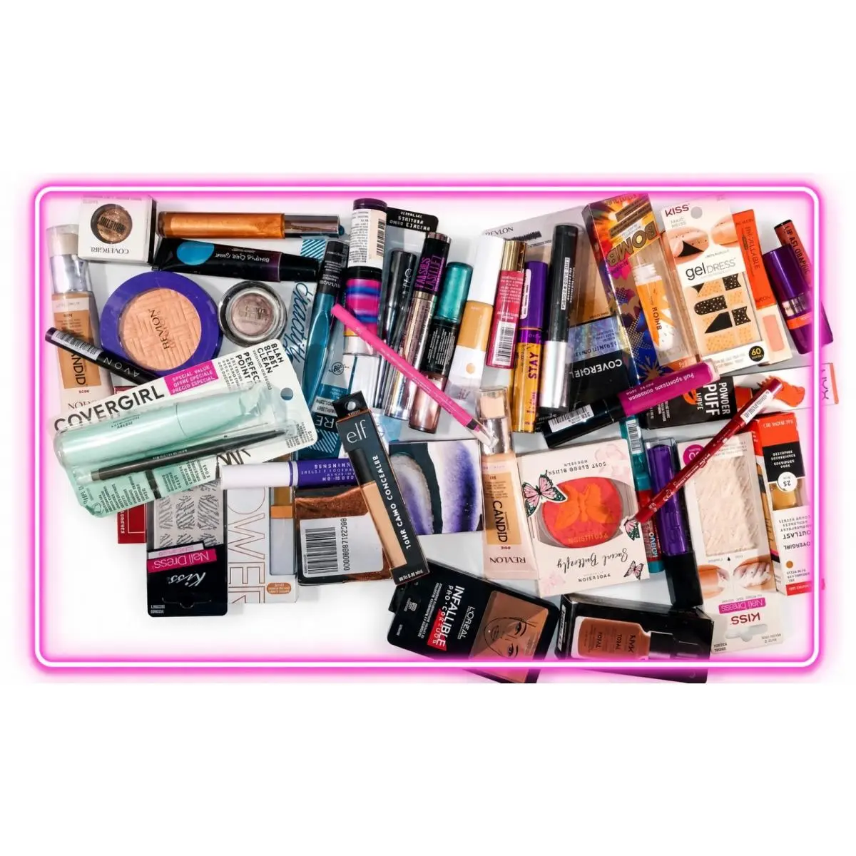 25 Piece All Namebrand Random Makeup Lot: Revlon Loreal Nyx Etc Read Description