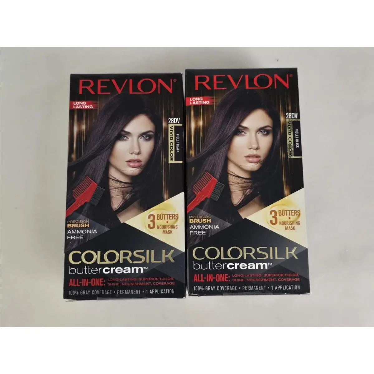 Revlon Colorsilk Buttercream 28DV Violet Black Hair Color Rare X2