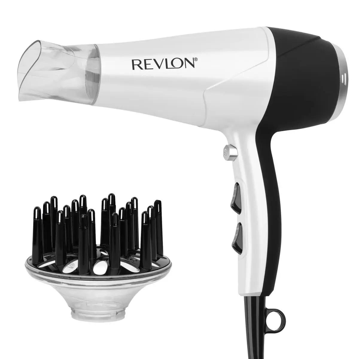 Hair Dryer Volume Booster Curl Enhancing Diffuser White Revlon RVDR5313