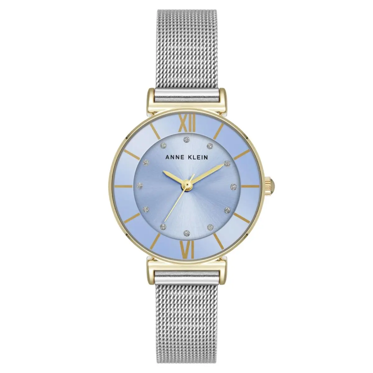 Anne Klein Women`s Glitter Accented Mesh Bracelet Watch