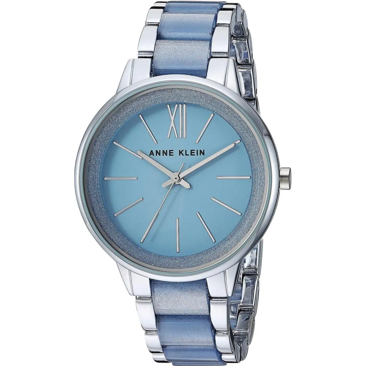 Anne Klein Women`s AK/1413LBSV Silver-tone and Light Blue Blue/silver