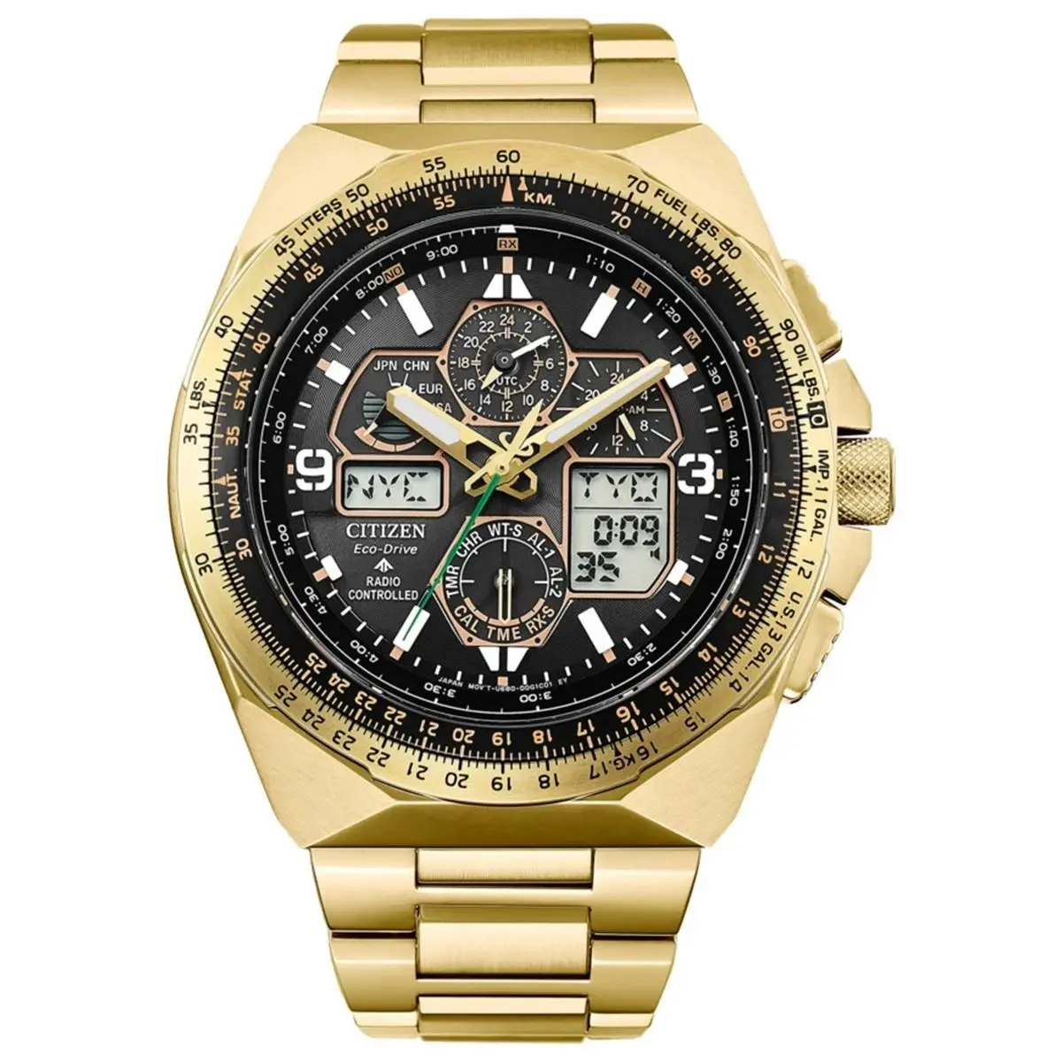 Citizen Promaster Skyhawk JY8144-50E Eco-drive 50th Anniversary Gold Psl
