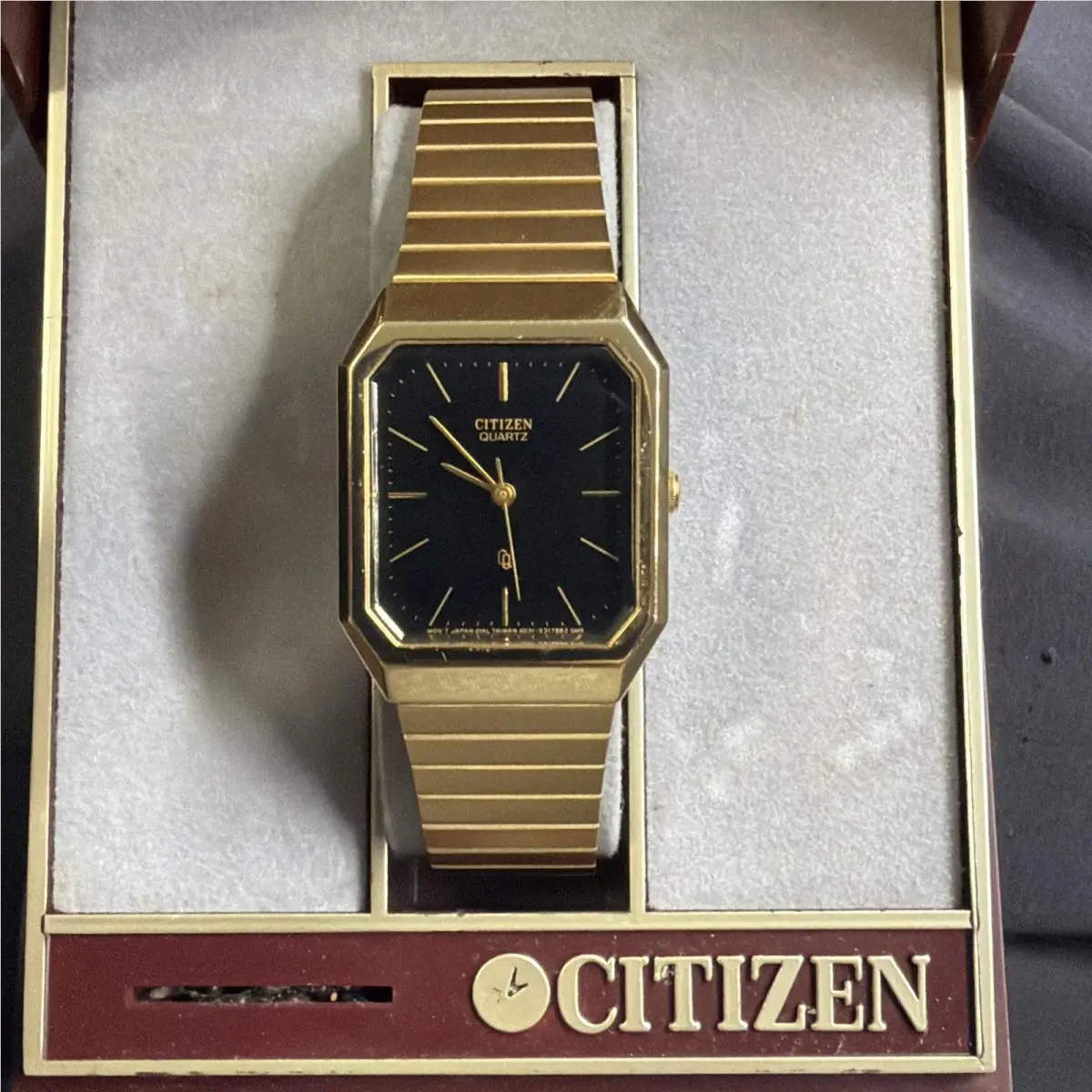 Citizen Quartz Gold Tone Vintage Square Watch Japan 4031-S31756Z Old Stock