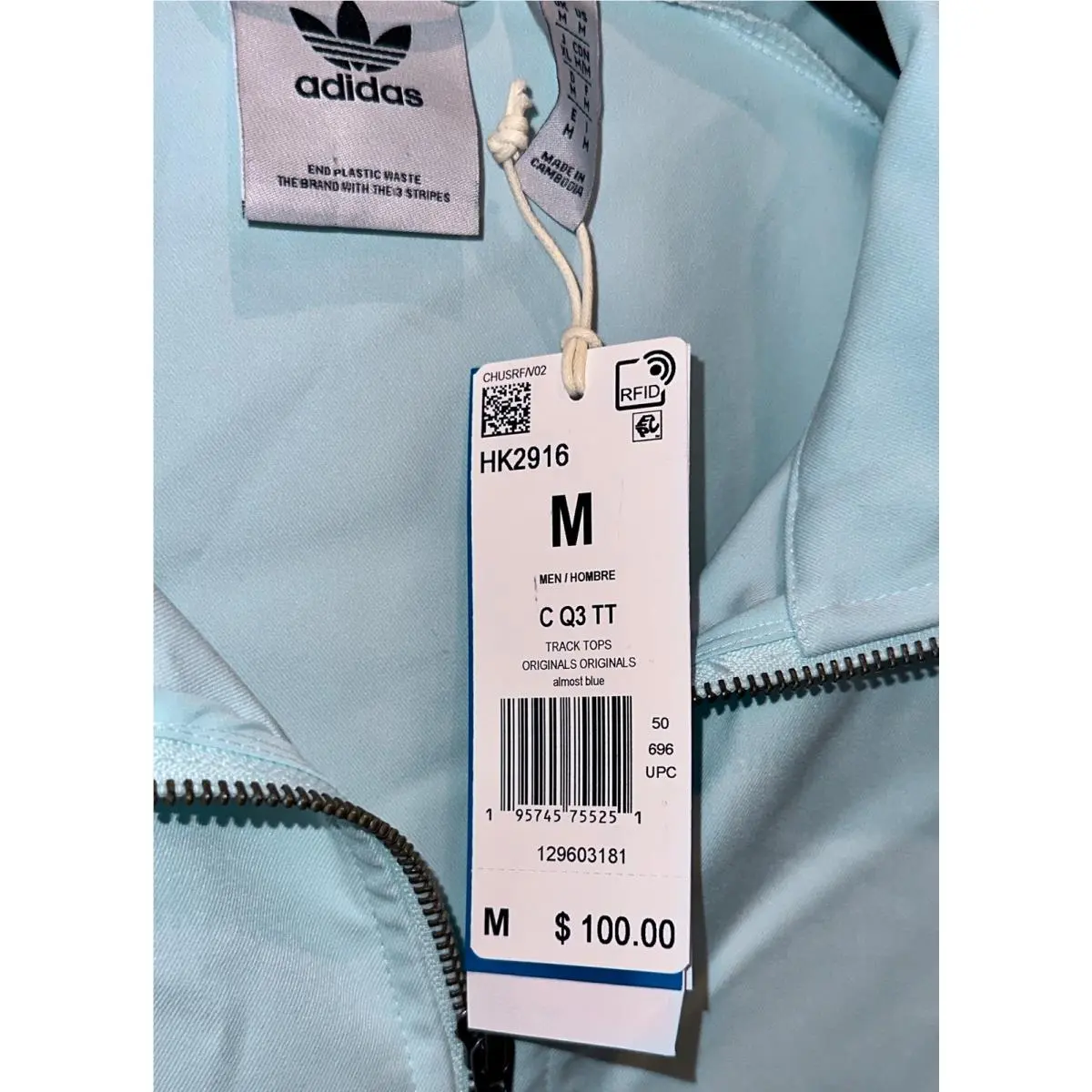 Adidas clothing - Adidas C Q3 TT Adicolor Contempo Track Jacket - HK2916 - Blue 14