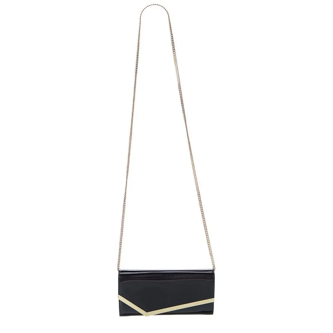 Jimmy Choo Emmie Patent Clutch Women`s Black