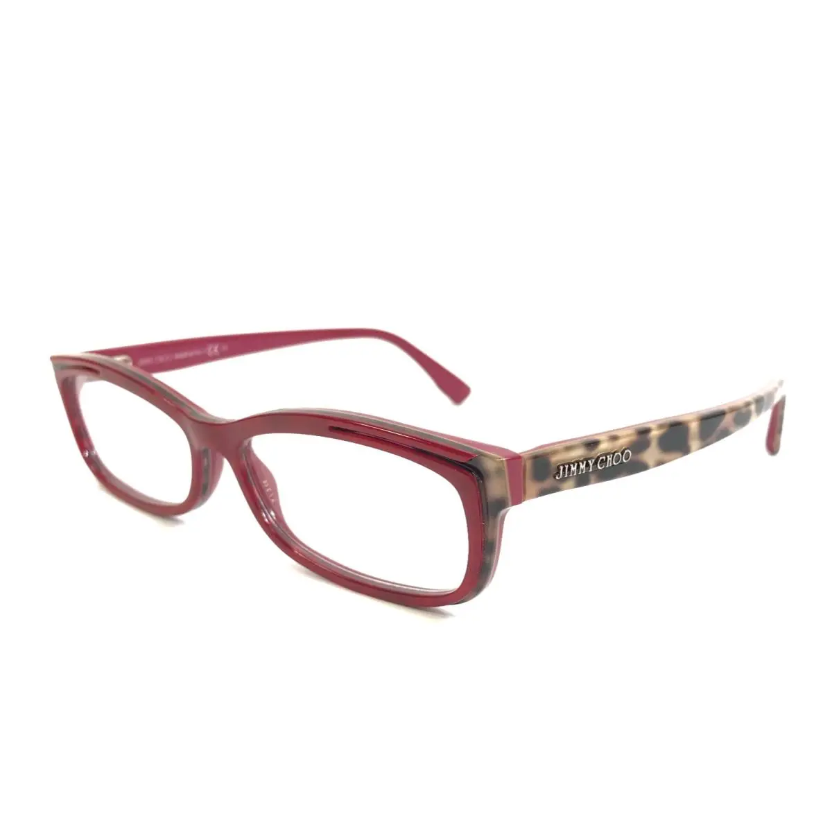 Jimmy Choo Eyeglasses Frames JC148 Pvv Animalier Cherry Brown Full Rim 54-15-145