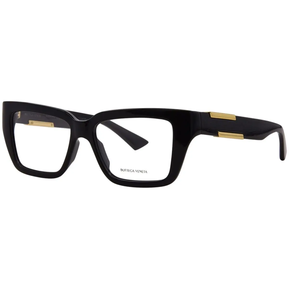 Bottega Veneta BV1455O 001 Eyeglasses Women`s Black Full Rim Square Shape 52mm