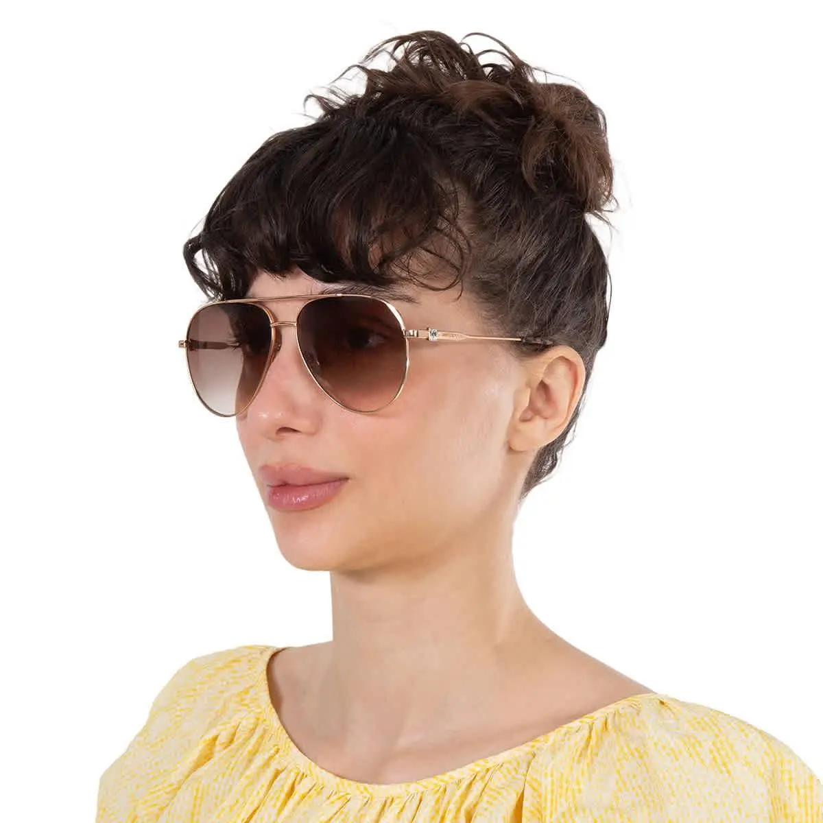 Jimmy Choo Brown Gradient Pilot Ladies Sunglasses Olly/s 0DDB/HA 60
