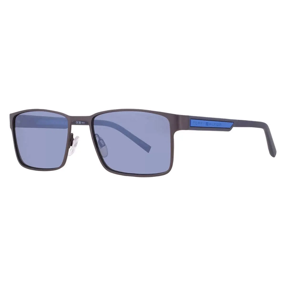 Tommy Hilfiger Silver Rectangular Men`s Sunglasses TH 2087/S 0SVK/GK 57