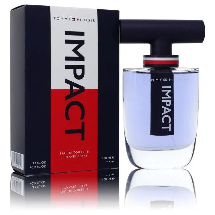 Tommy Hilfiger Impact 3.4 oz Edt Spray 2-Piece Fragrance Gift Set For Men